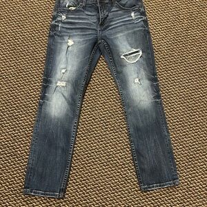 BKE Blue Slim Distressed Jeans